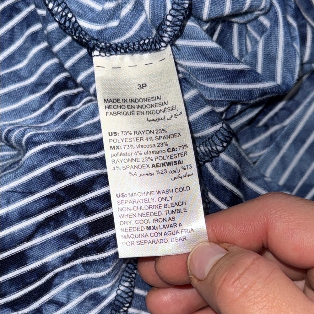 Chico's Blue and Black Striped Maxi Dress - Picture 7 of 7